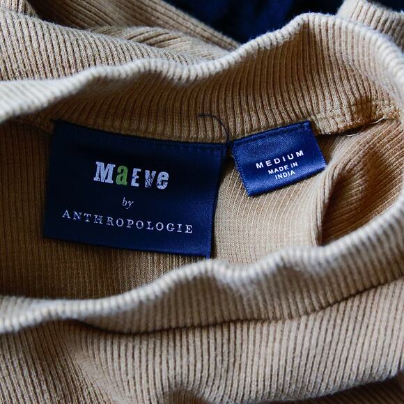Anthropologie X Maeve Tan Cotton orange top size M - Picture 2 of 4